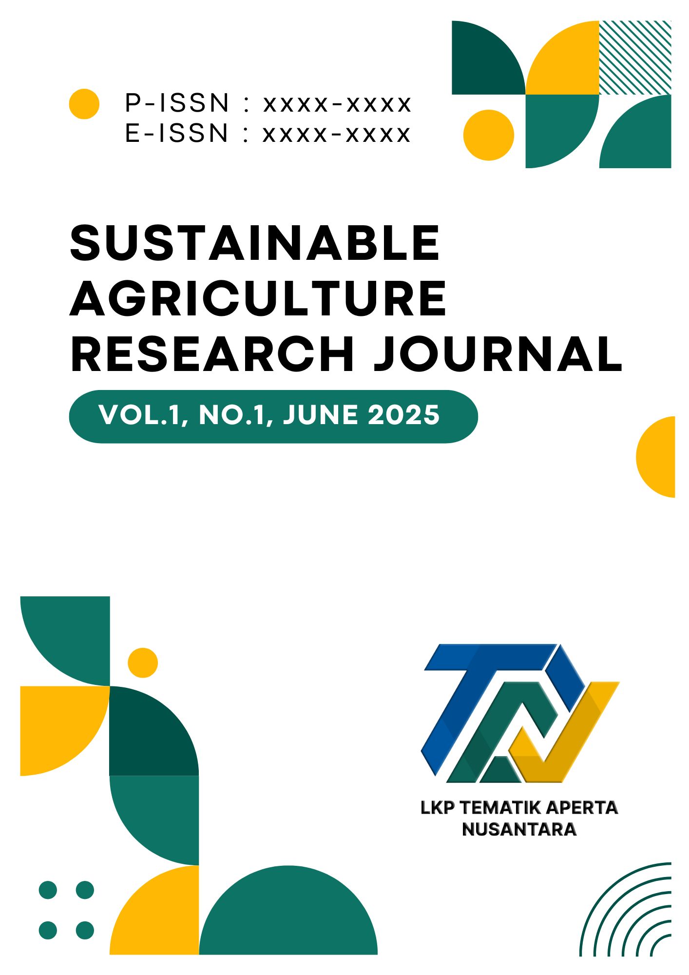 					View Vol. 1 No. 1 (2025): Sustainable Agriculture Research Journal
				