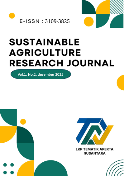 					View Vol. 1 No. 2 (2025): Sustainable Agriculture Research Journal
				